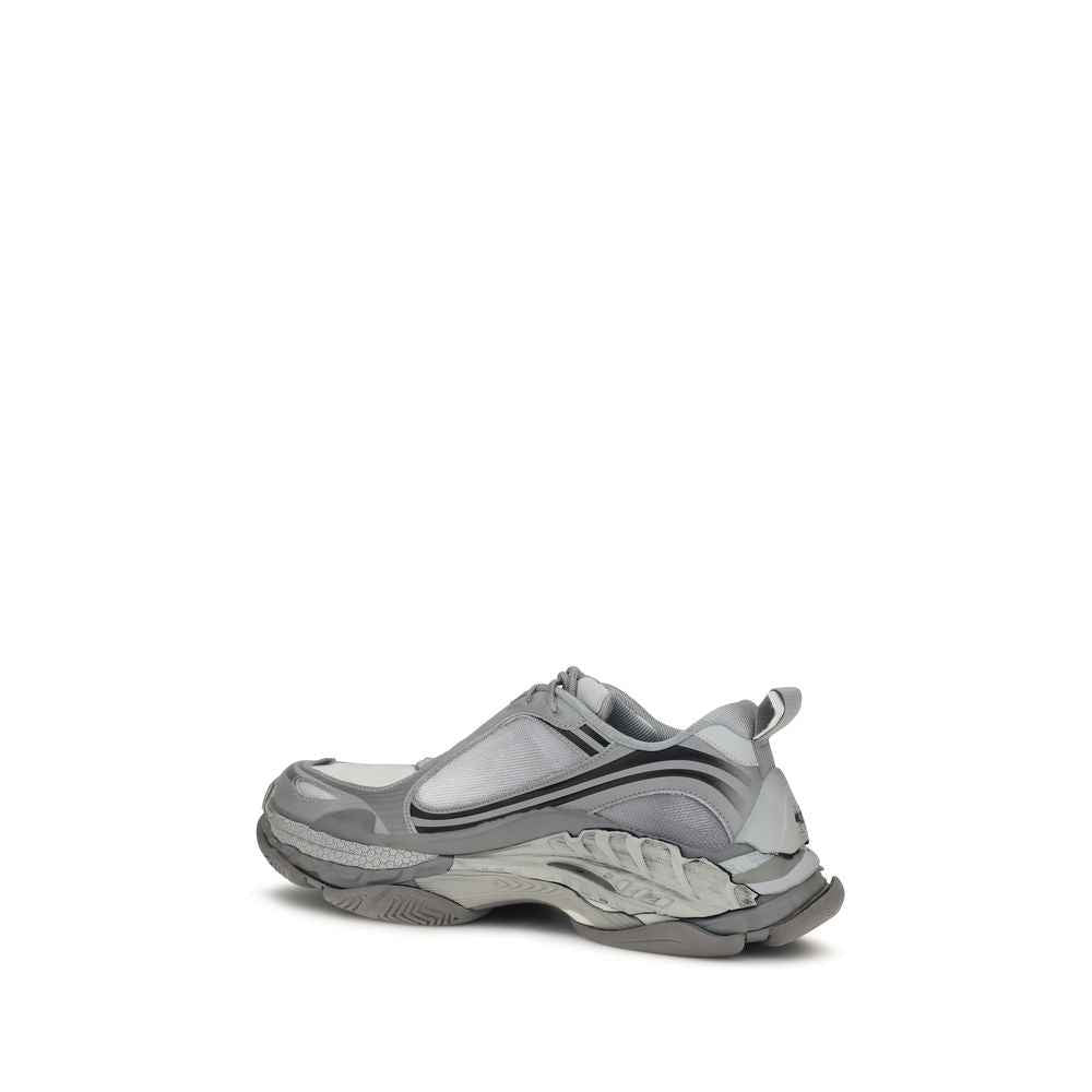 Gray Polyethylene Athletic Sneakers