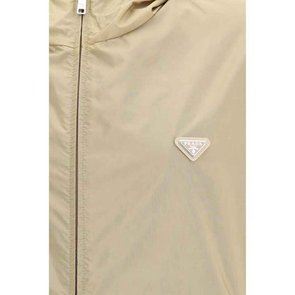 Beige Recycled Polyamide Shell Jacket