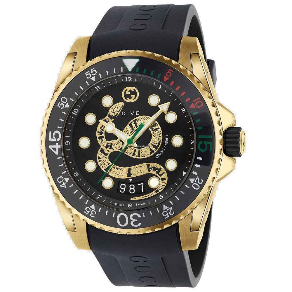 Black Rubber Sport Watch