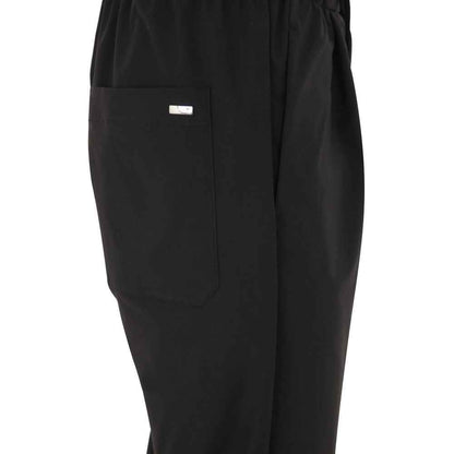 Black Polyester Casual Pants