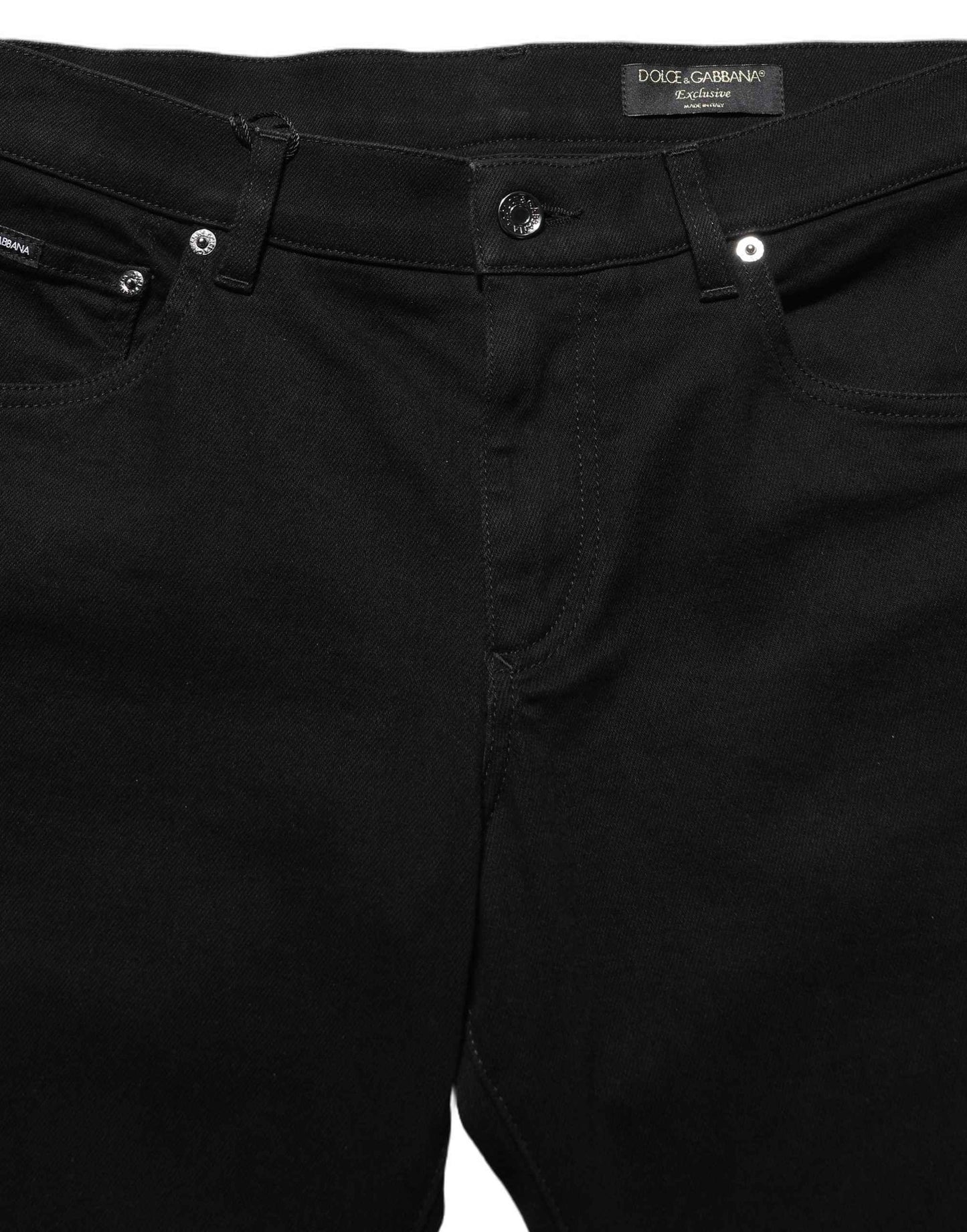 Black Heraldic Embroidered Skinny Denim Jeans