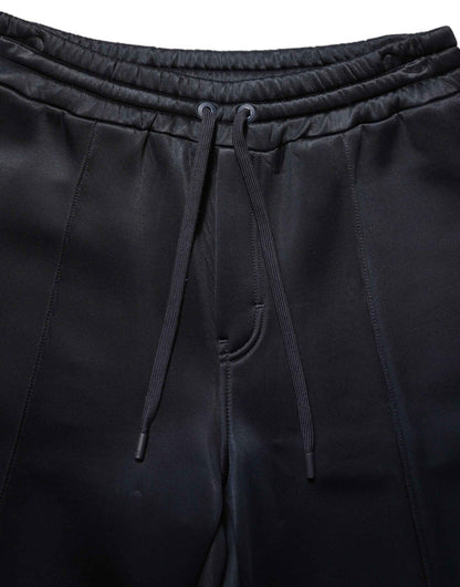 Black Polyester Jogger Men Sweatpants Pants
