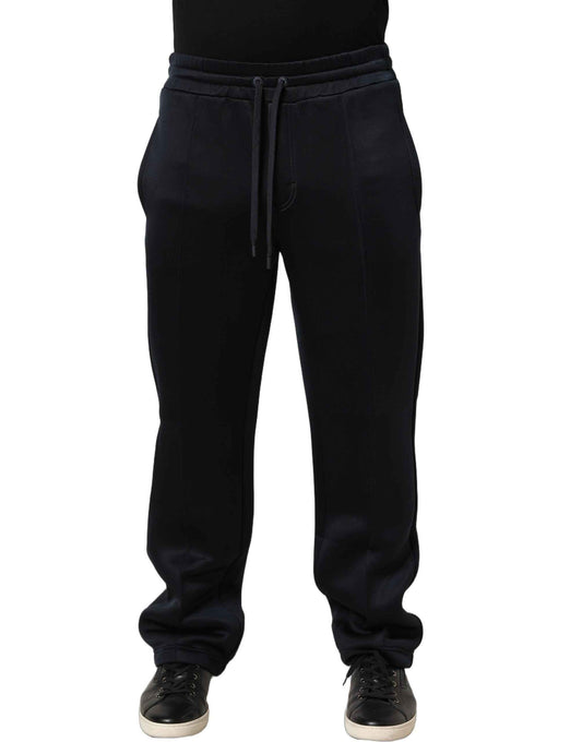 Black Polyester Jogger Men Sweatpants Pants