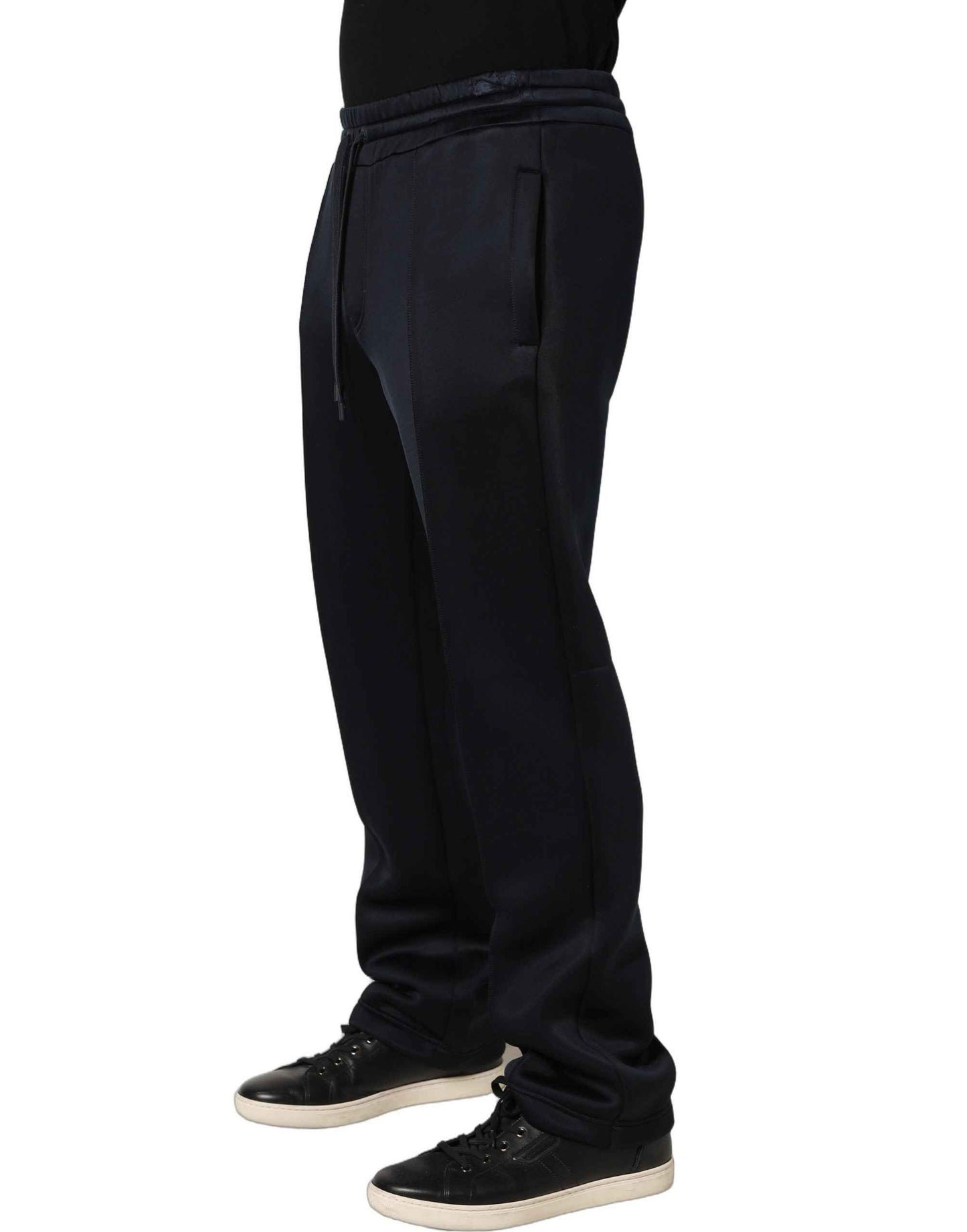 Black Polyester Jogger Men Sweatpants Pants