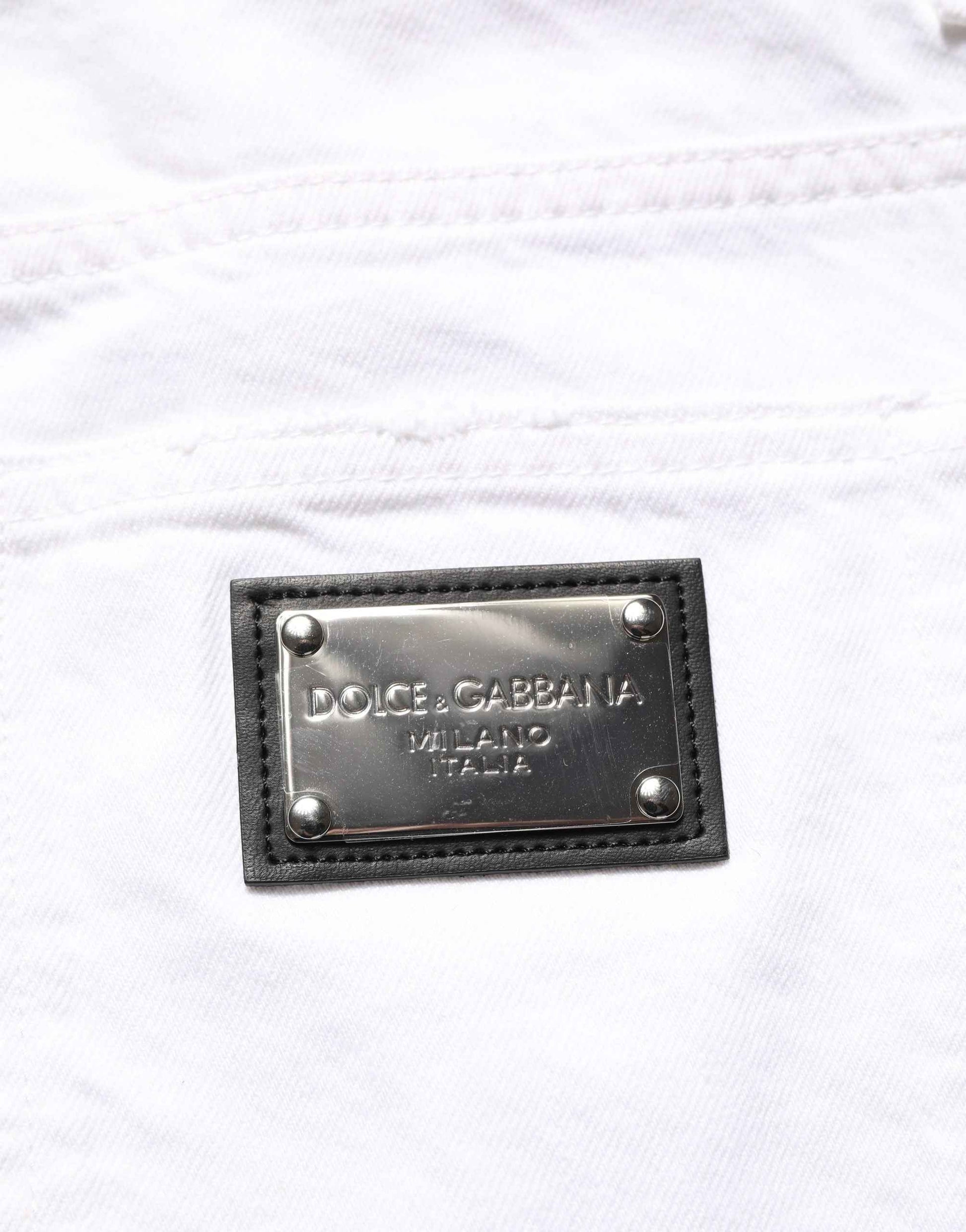 White Cotton Ripped Slim Fit Men Denim Jeans