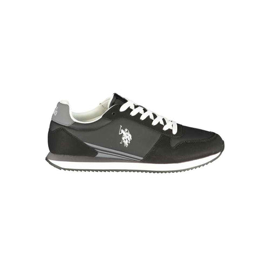 Black Polyurethane Men's Sneaker