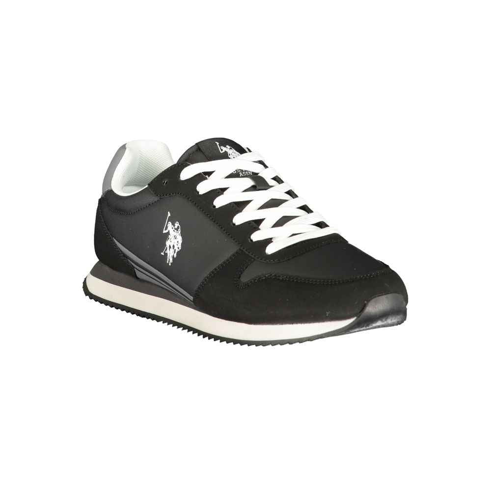 Black Polyurethane Men's Sneaker