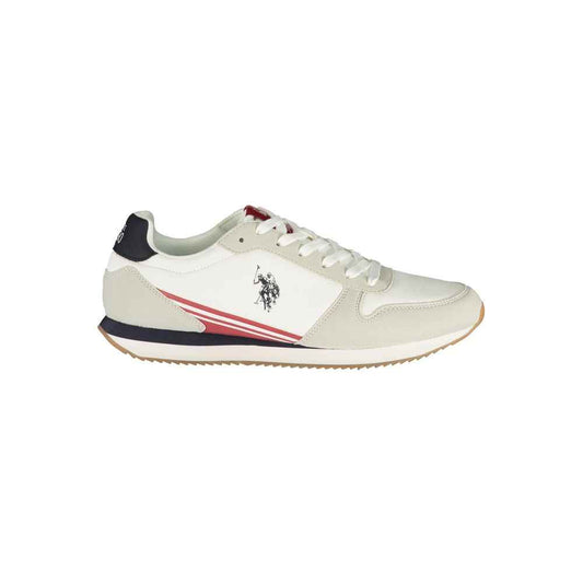 White Polyurethane Men's Sneaker