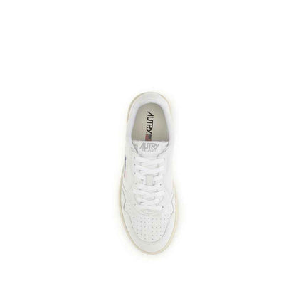White Calf Leather Bos Taurus Low Top Sneakers