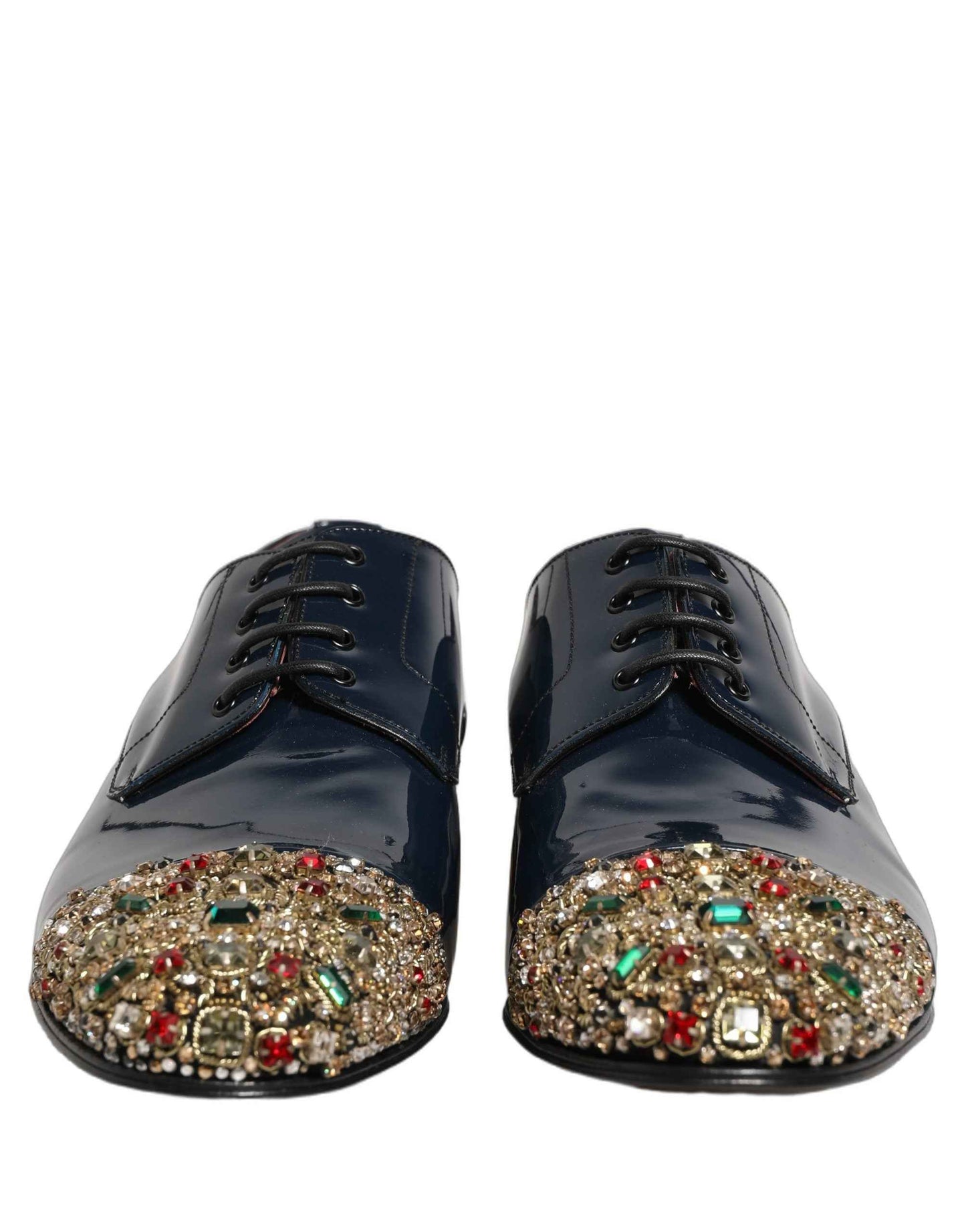 Blue Embellished Men Derby Dress Formal Shoes