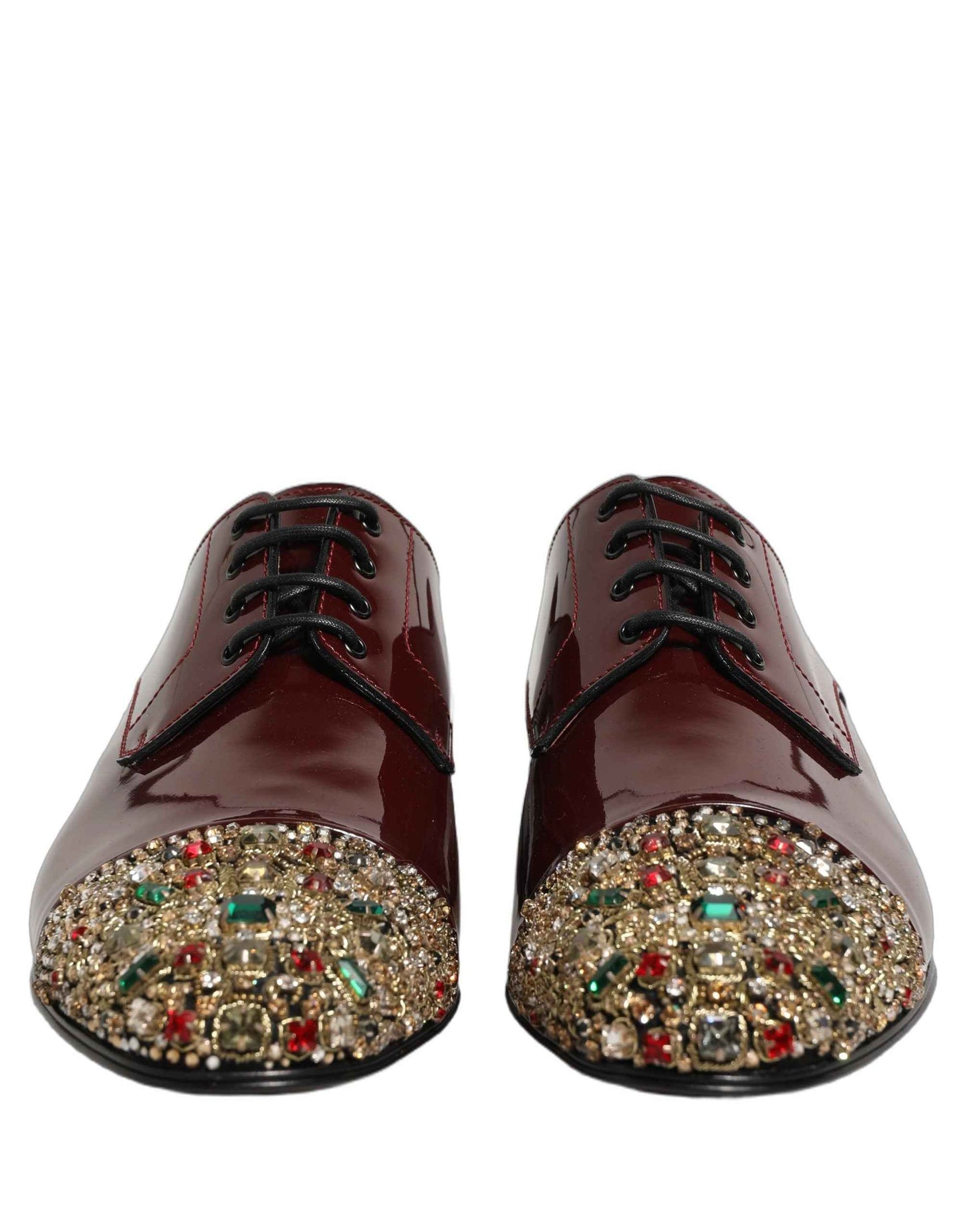 Maroon Embellished Derby Dress Formal Shoes