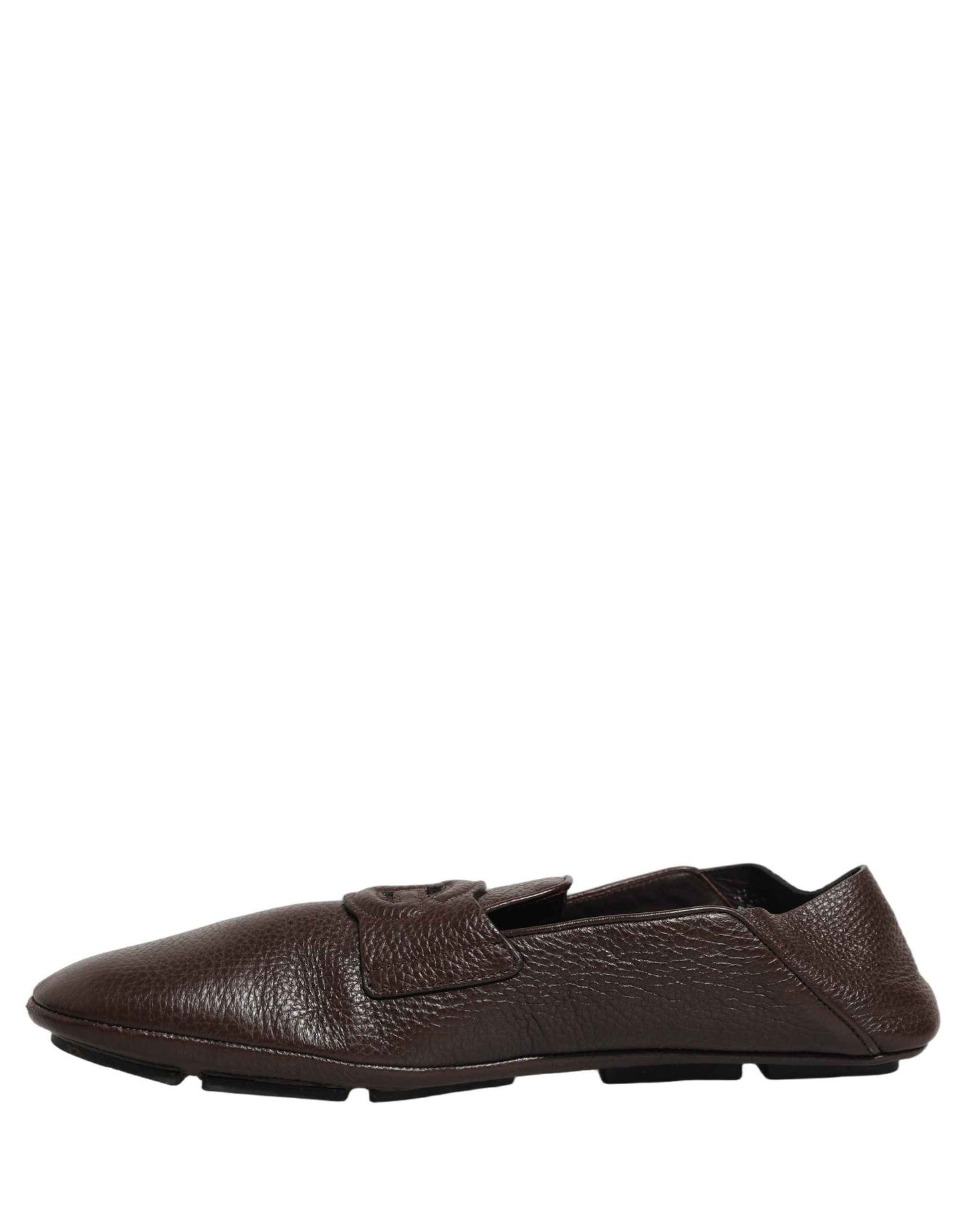 Brown Deerskin Leather Driver Loafers Shoes