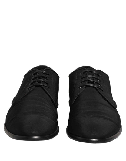 Black Suede Lace Up Derby Dress Formal Shoes