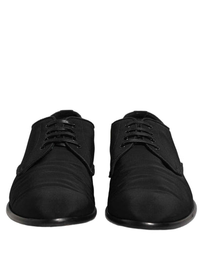 Black Suede Lace Up Derby Dress Formal Shoes