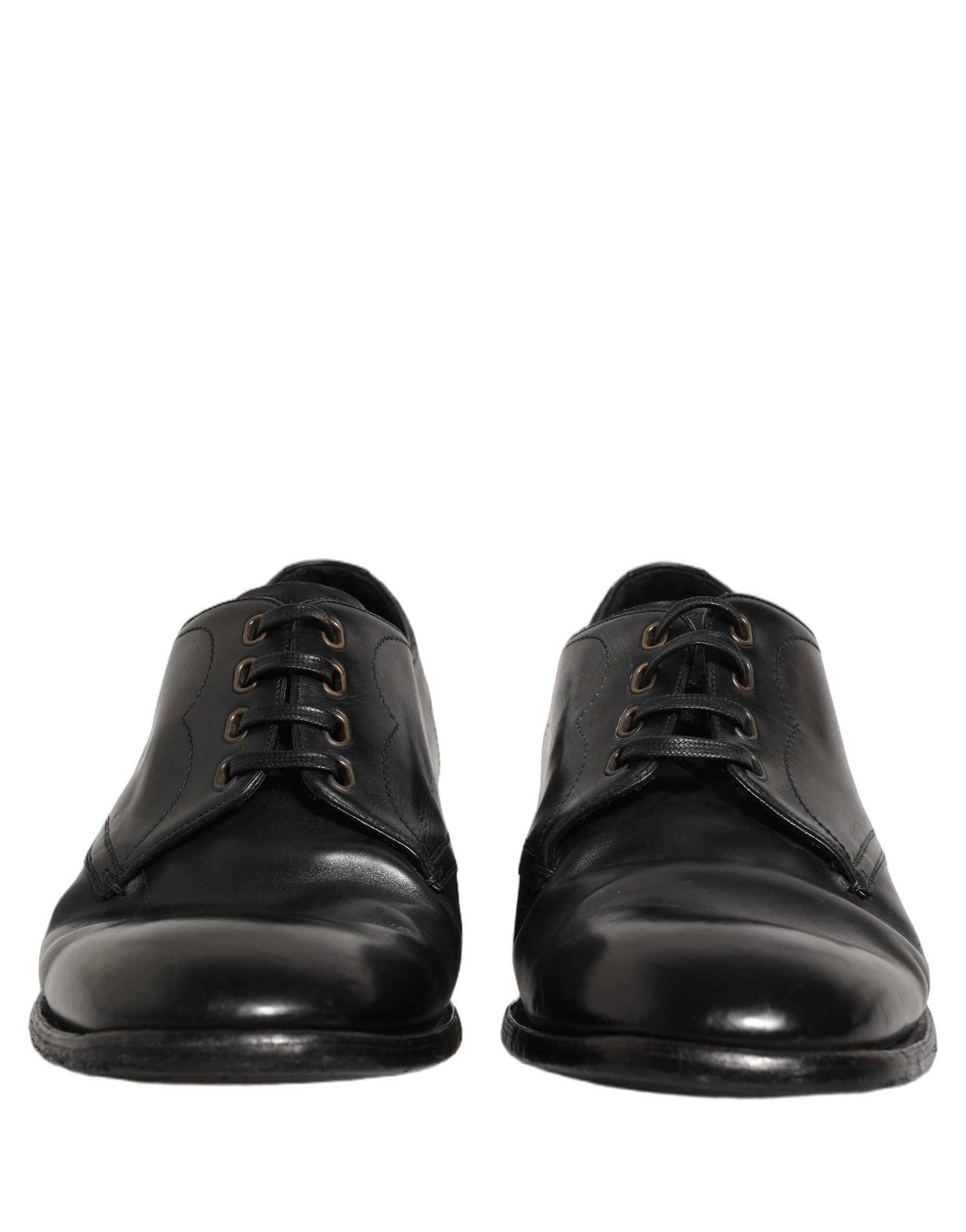 Black Leather Lace Up Derby Dress Formal Shoes