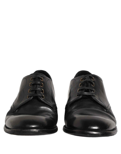 Black Leather Lace Up Derby Dress Formal Shoes