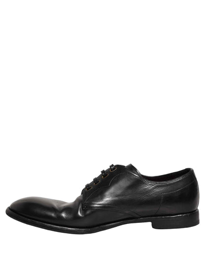 Black Leather Lace Up Derby Dress Formal Shoes