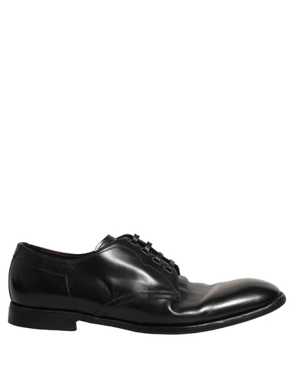 Black Leather Lace Up Derby Dress Formal Shoes