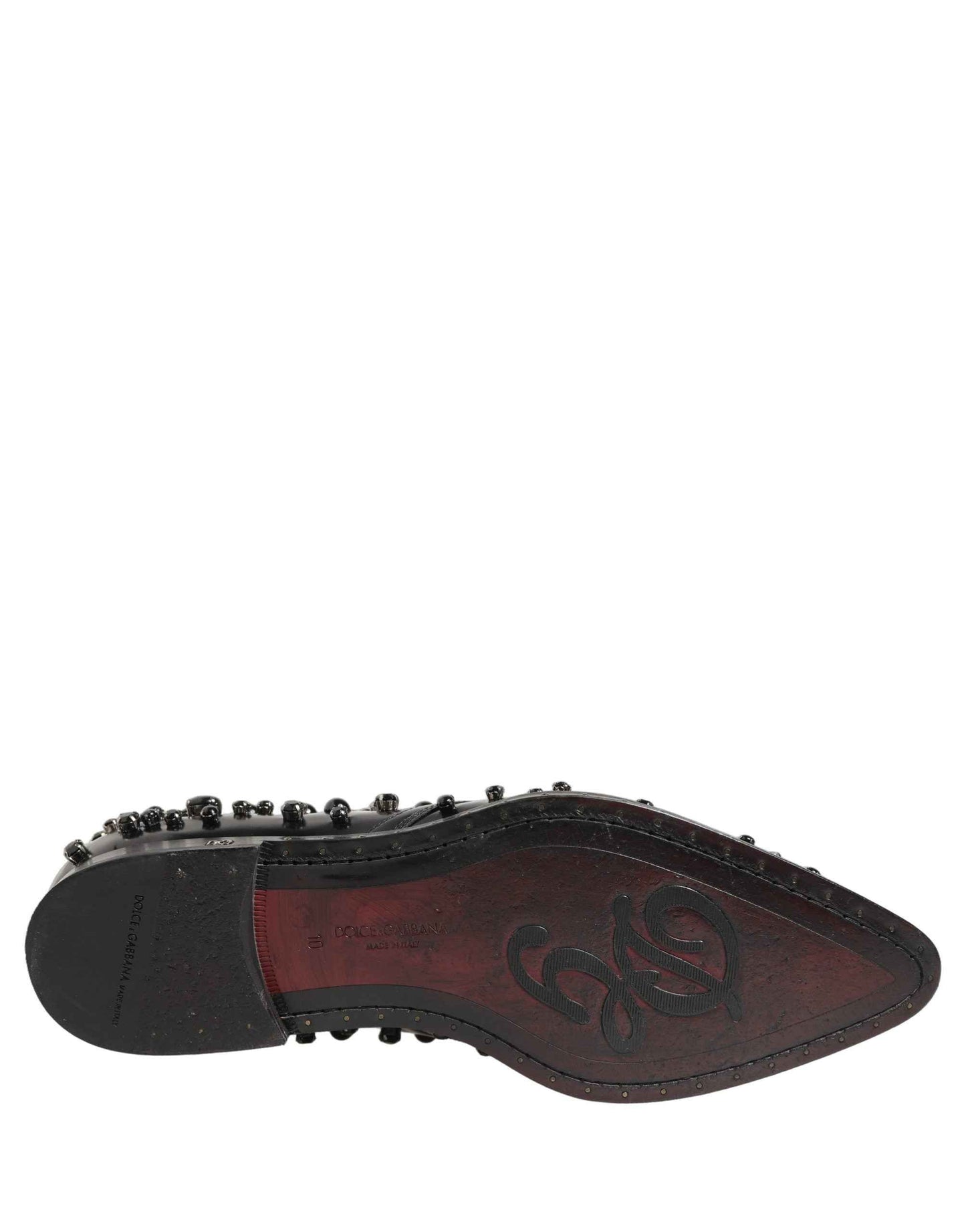 Black Leather Studded Men Formal Derby Shoes