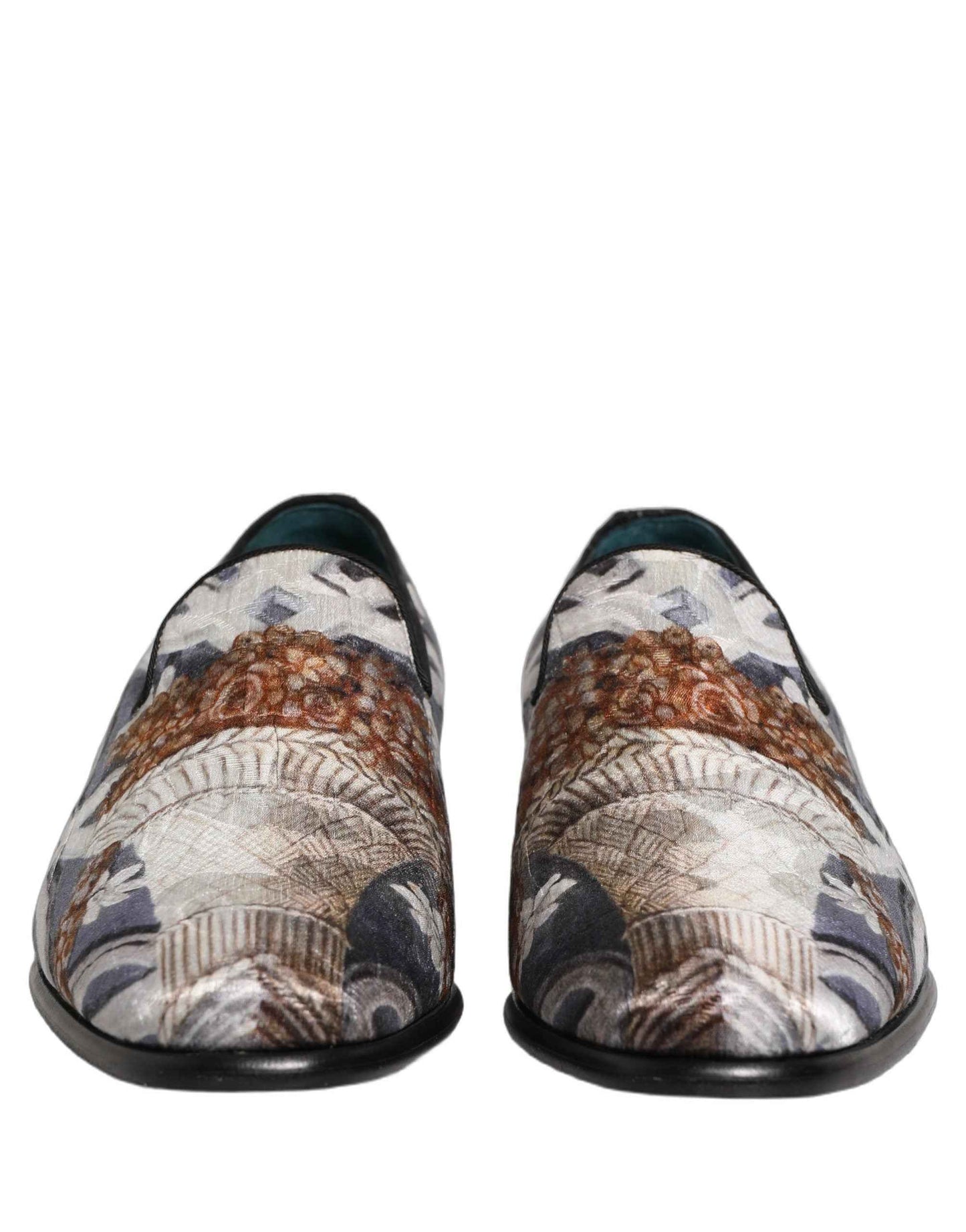 Multicolor Floral Tapestry Embroidery Loafer Shoes