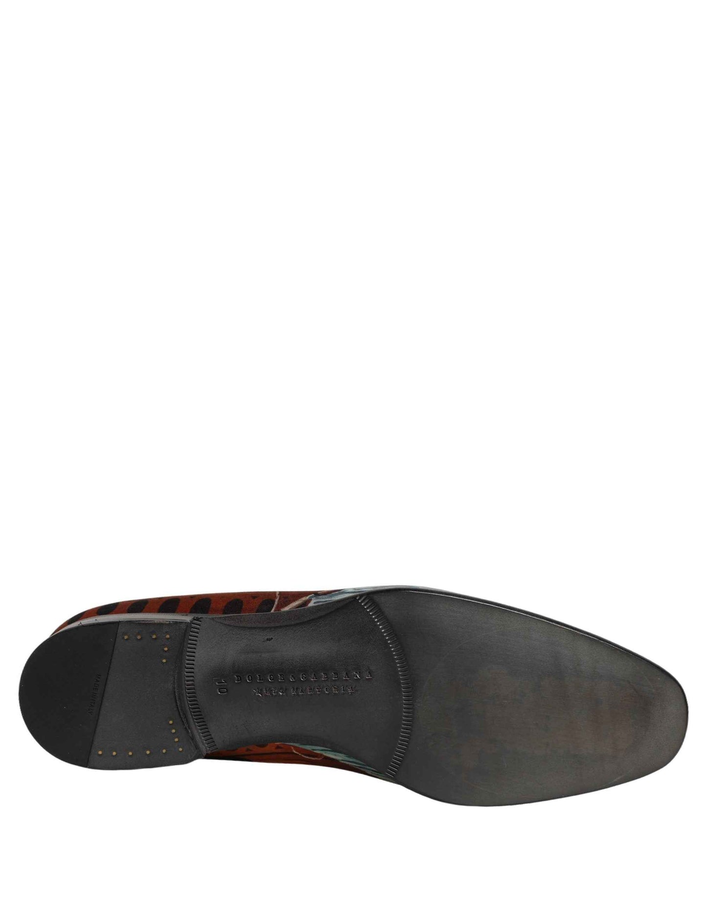 Multicolor Lion Print Slip On Loafers Shoes