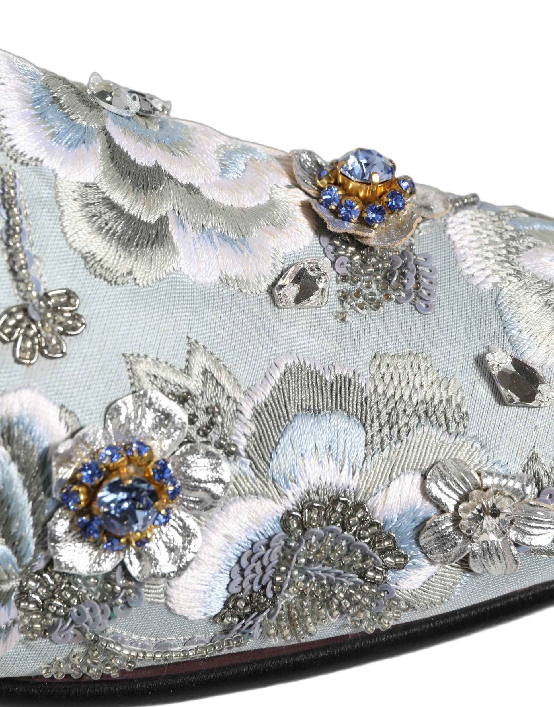 White Floral Embellished Men Loafers  Shoes