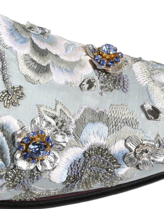 White Floral Embellished Men Loafers  Shoes