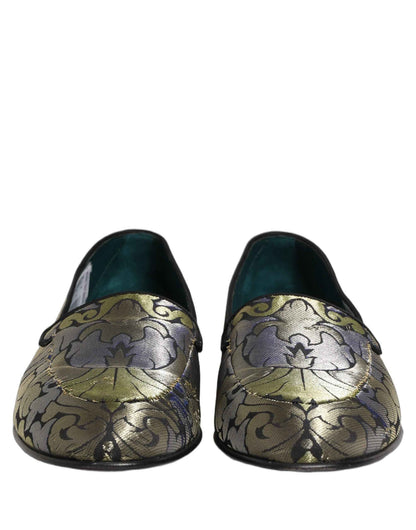 Multicolor Floral Jacquard Men Loafers Shoes