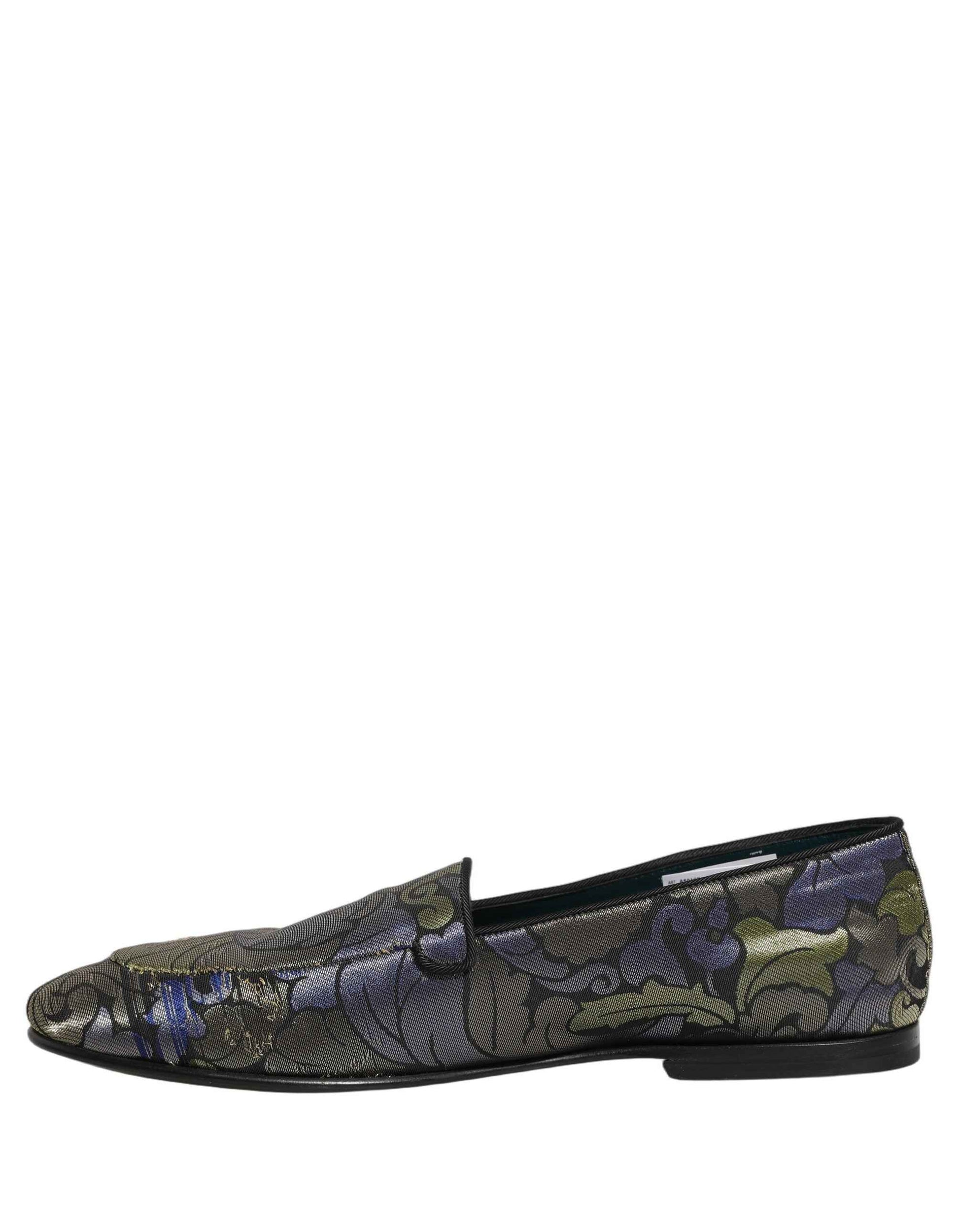 Multicolor Floral Jacquard Men Loafers Shoes