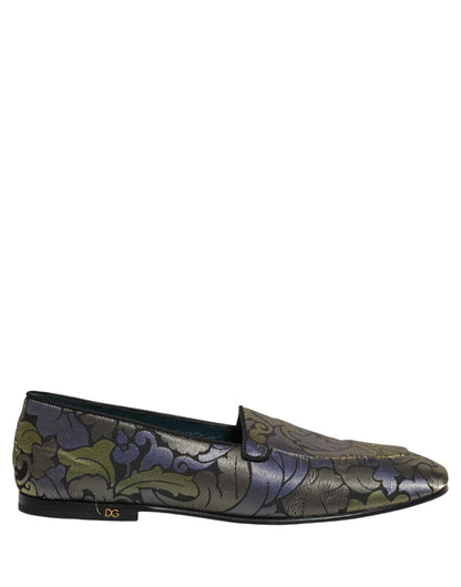 Multicolor Floral Jacquard Men Loafers Shoes
