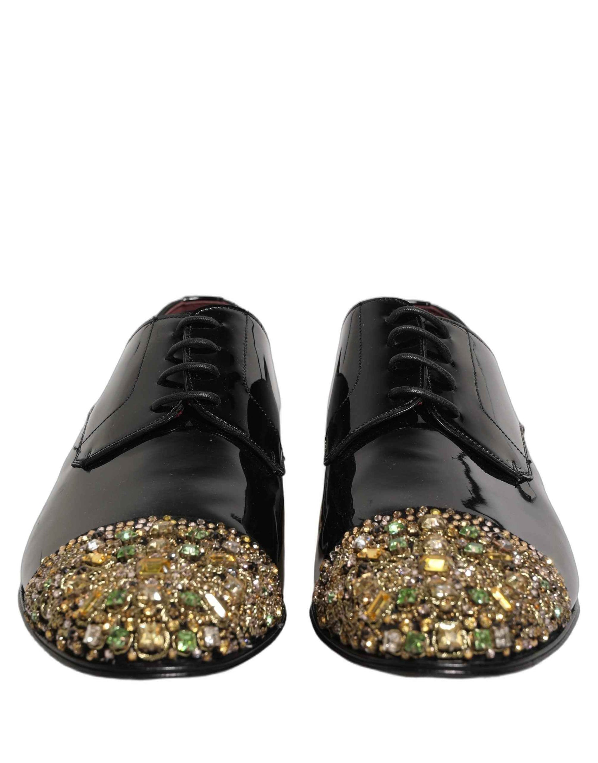 Black Embellished Men Derby Dress Formal Shoes