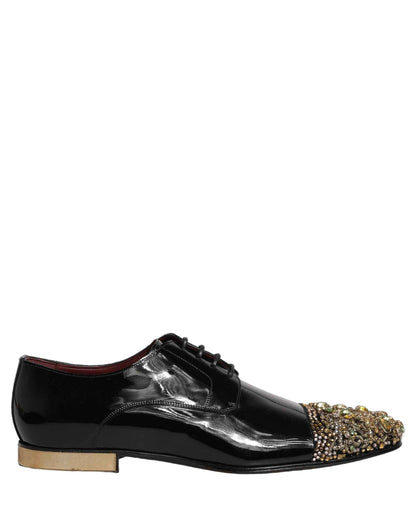Black Embellished Men Derby Dress Formal Shoes