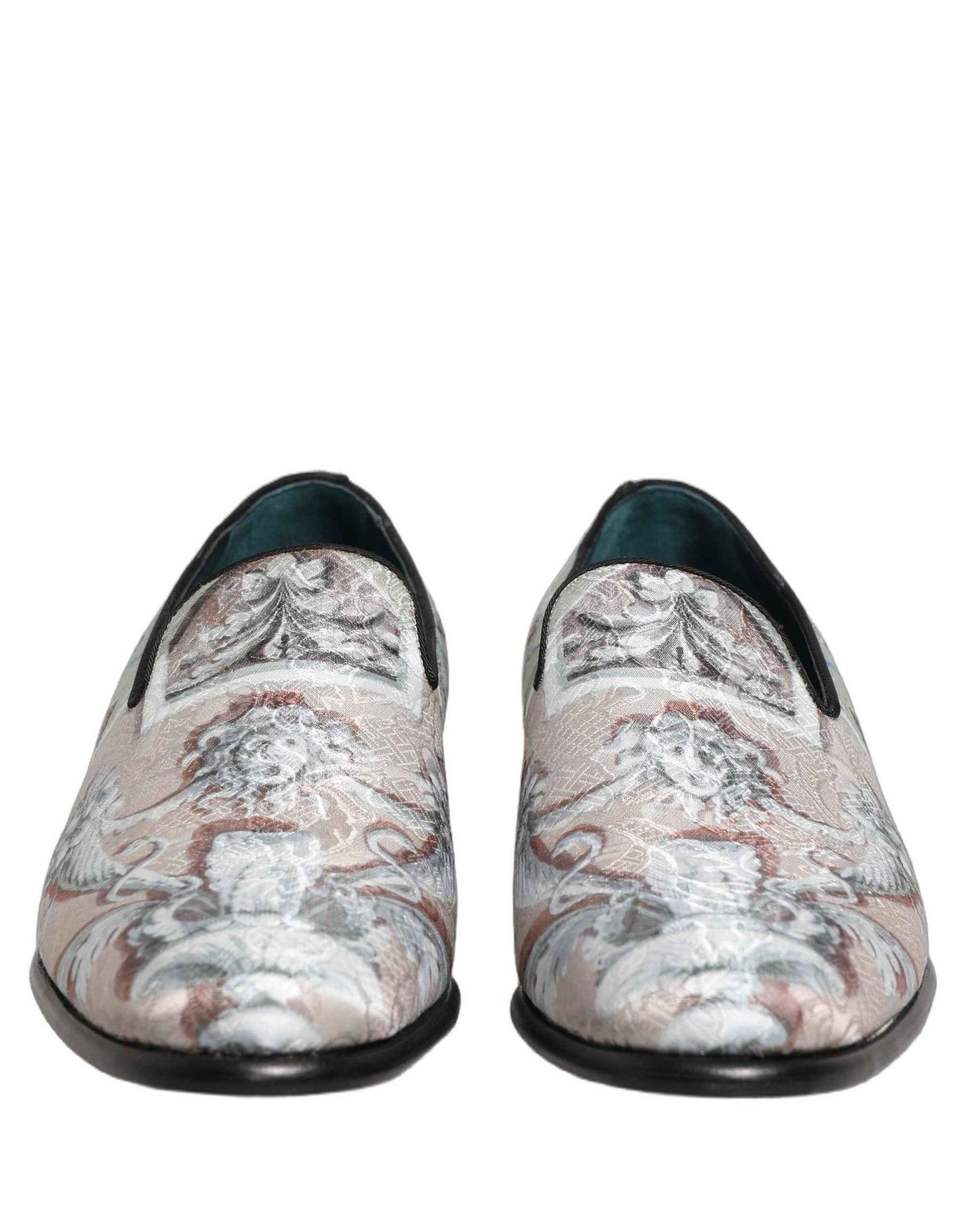 Multicolor Velvet Baroque Dress Loafers Shoes