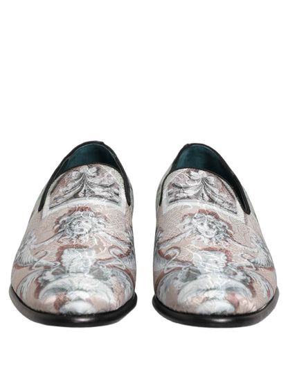 Multicolor Velvet Baroque Dress Loafers Shoes