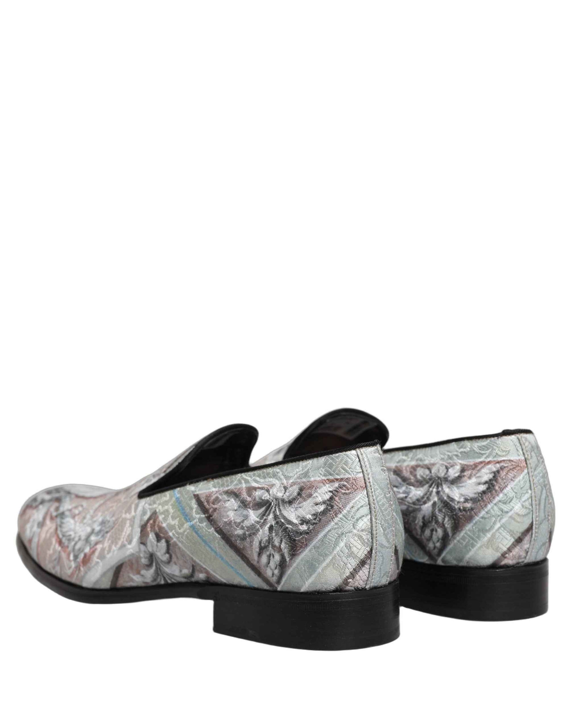 Multicolor Velvet Baroque Dress Loafers Shoes