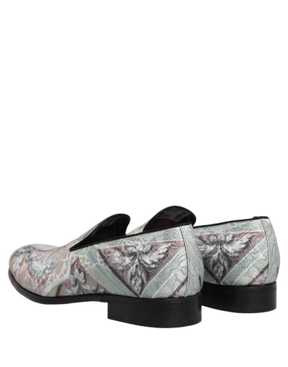 Multicolor Velvet Baroque Dress Loafers Shoes