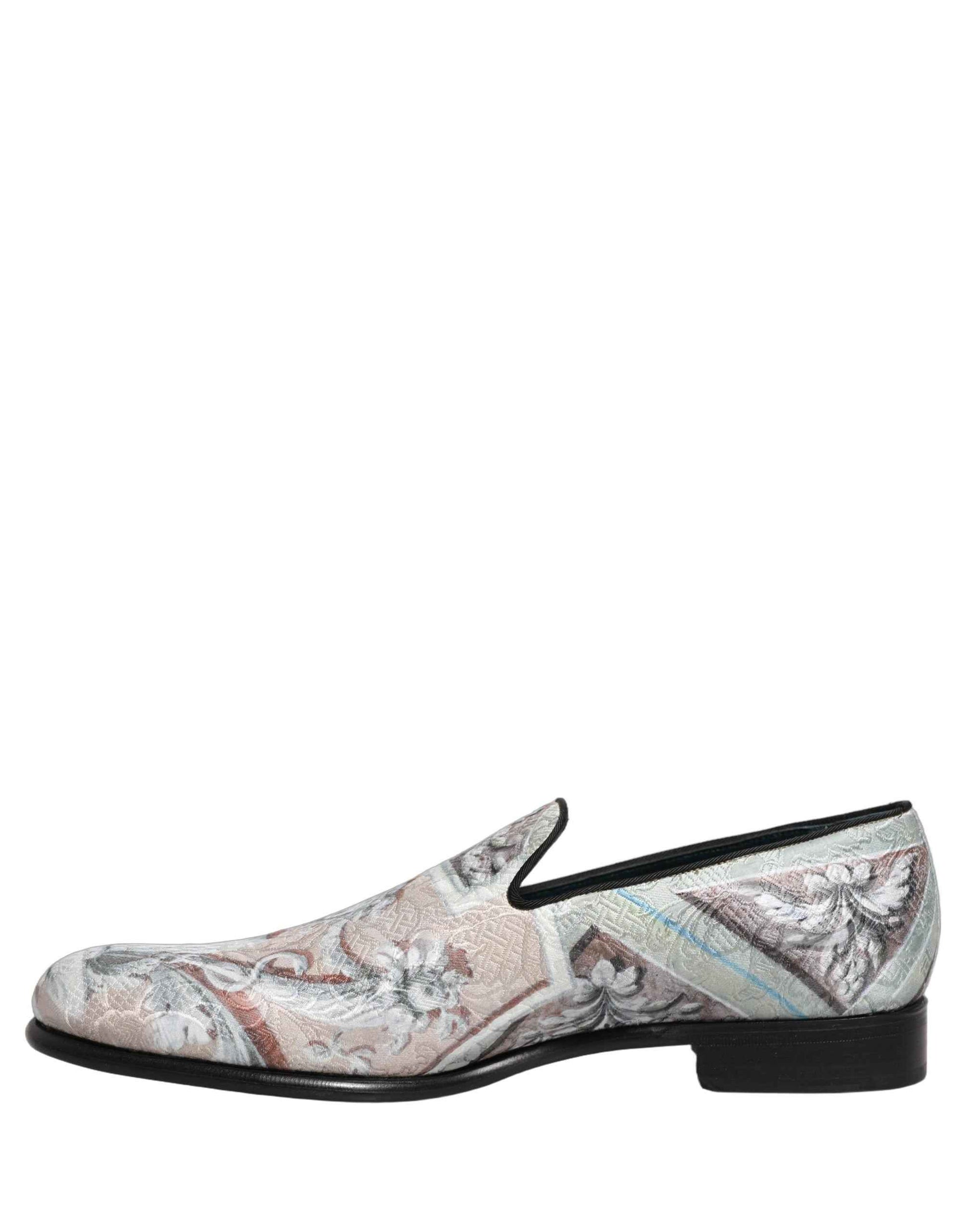 Multicolor Velvet Baroque Dress Loafers Shoes
