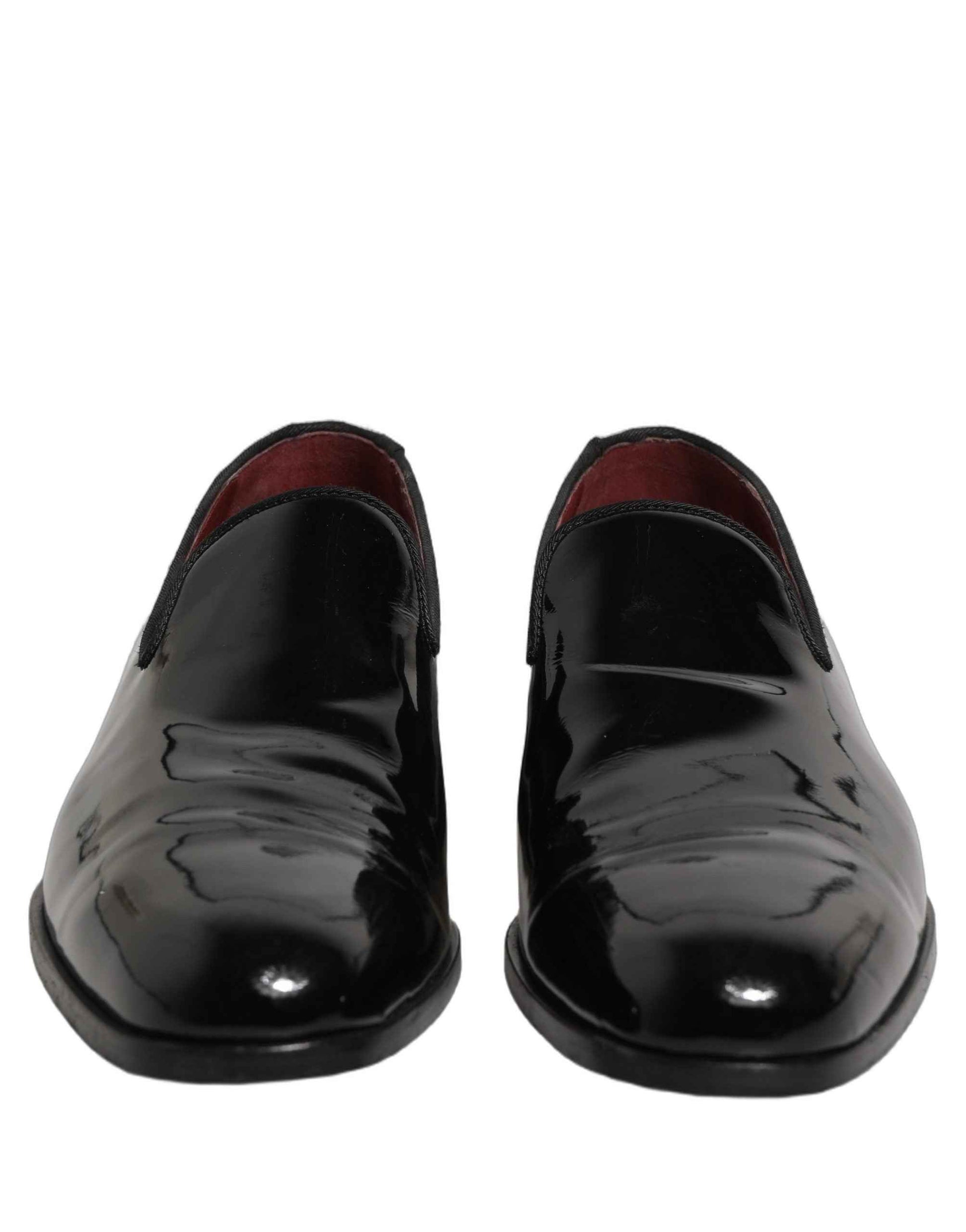 Black Patent Leather Men Dress Loafers Shoes