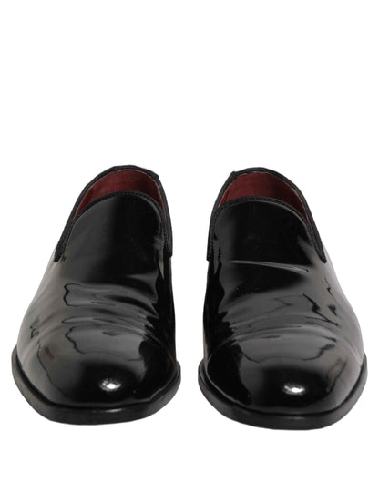Black Patent Leather Men Dress Loafers Shoes