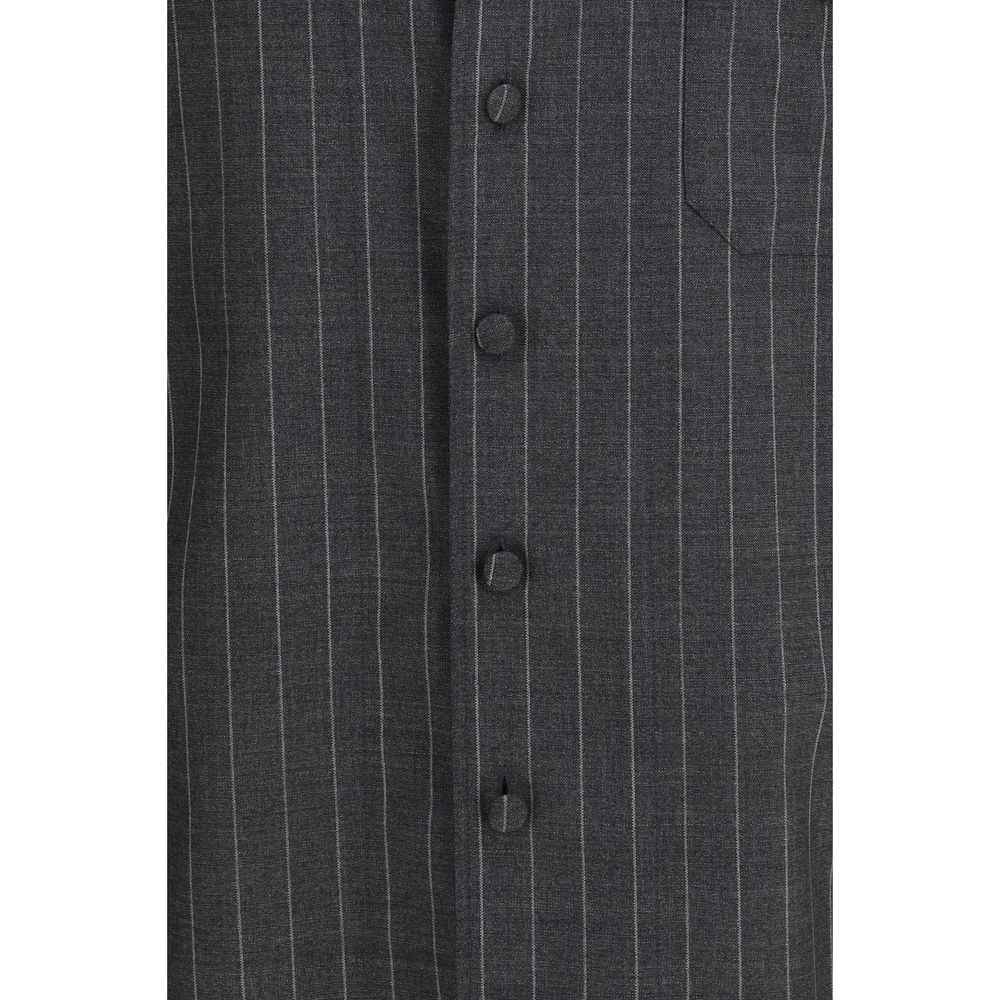 Gray Wool Oves Aries Dress Shirt