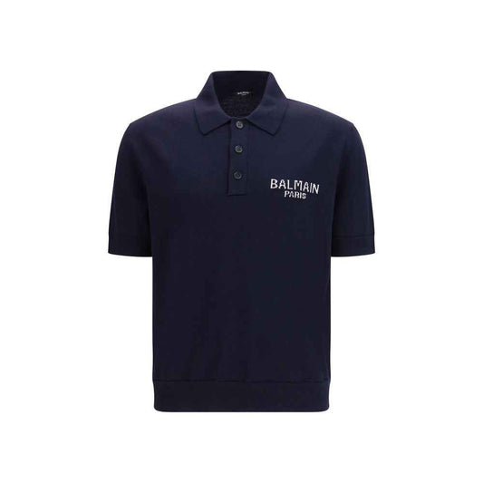 Blue Wool Oves Aries Polo Shirt