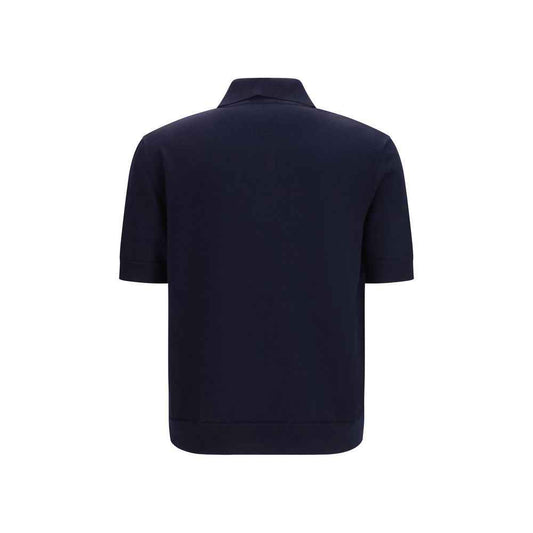 Blue Wool Oves Aries Polo Shirt