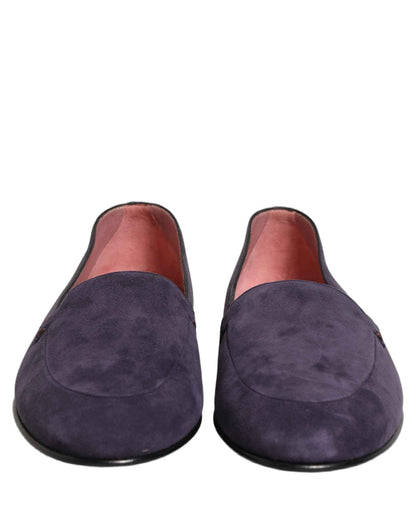 Violet Velvet Slip On Men Flats Loafers Shoes