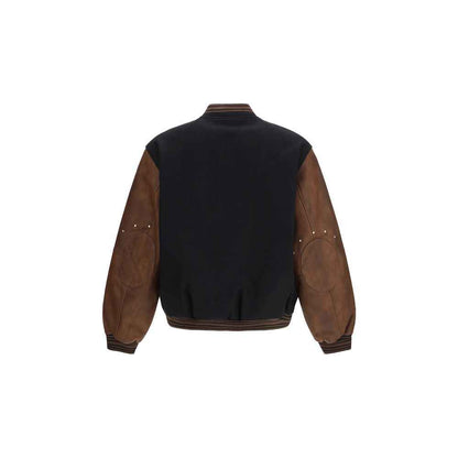 Black Wool Oves Aries Bomber
