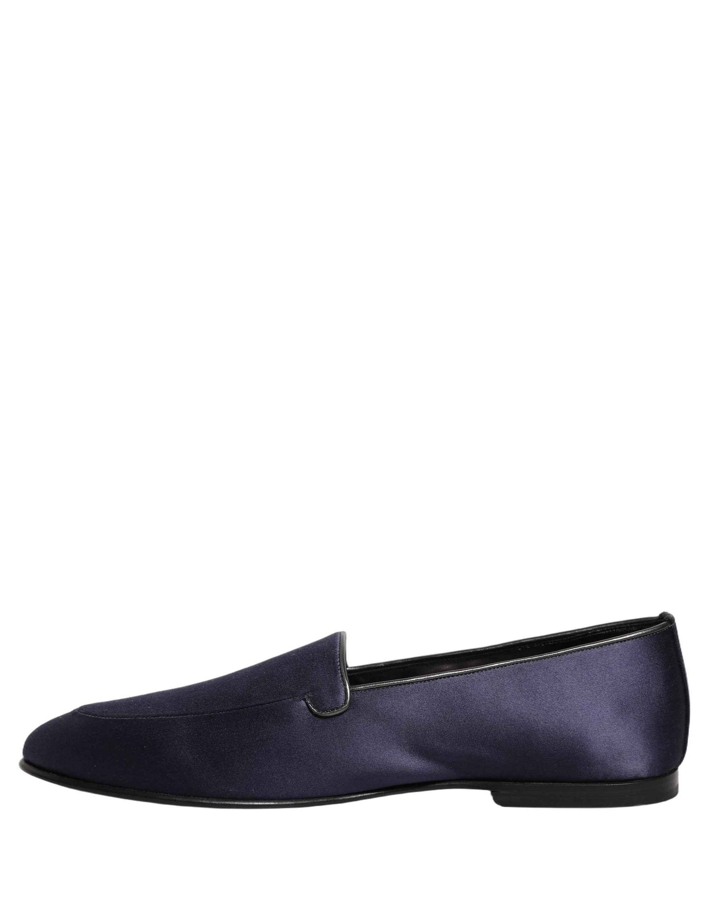 Navy Blue Satin DG Logo Dress Loafers Shoes
