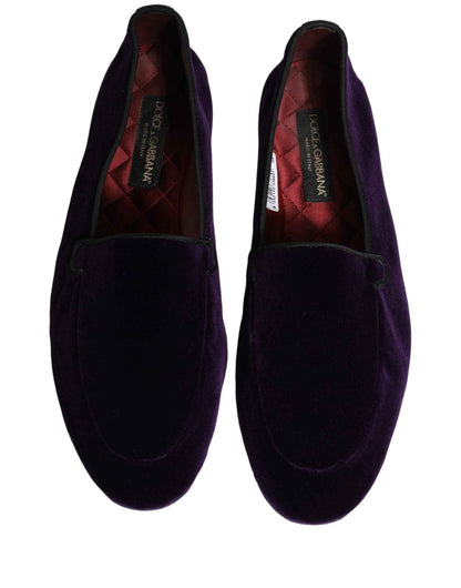 Violet Velvet Slip On Men Flats Loafers Shoes