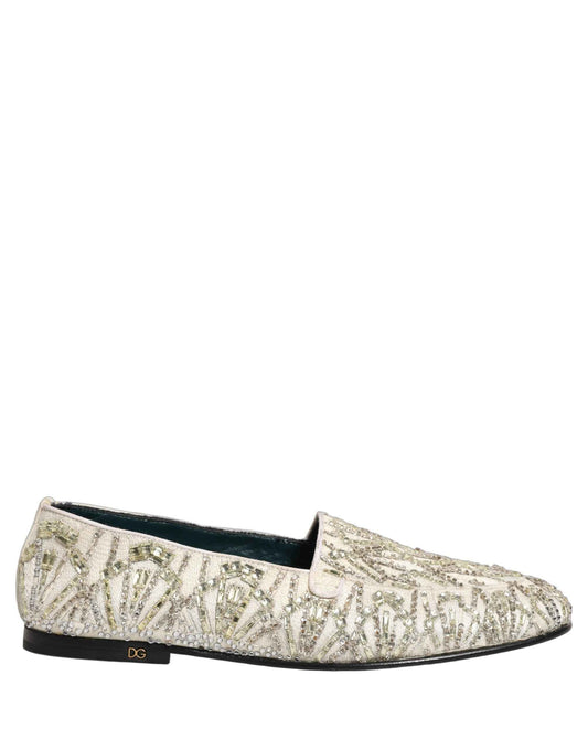 White Velvet Embroidered Dress Loafers Shoes