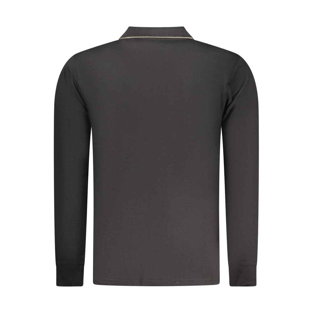 Black Cotton Mens Polo Shirt