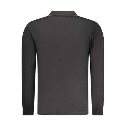 Black Cotton Mens Polo Shirt