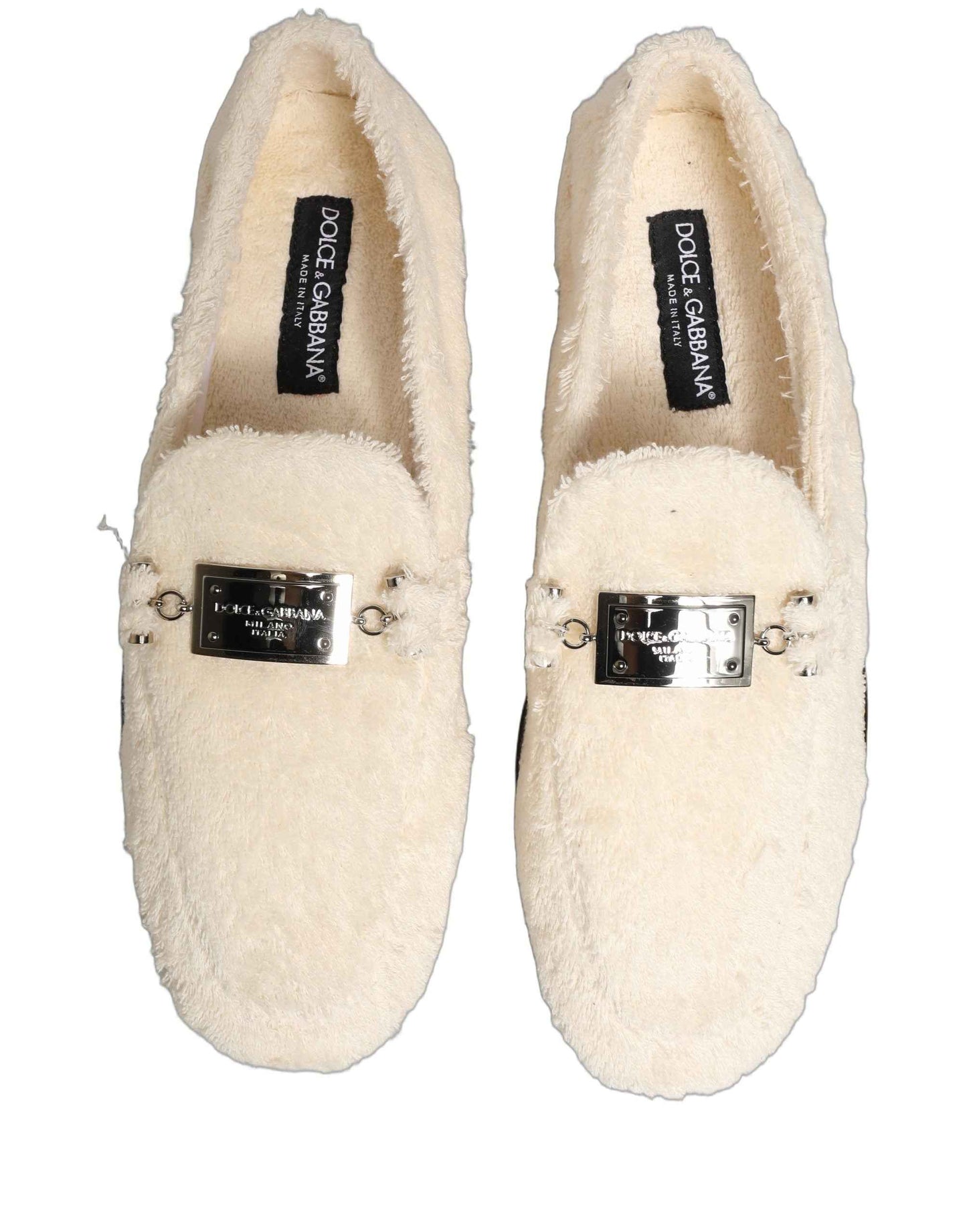 White Fur Shearling Men Dress Loafers Shoes